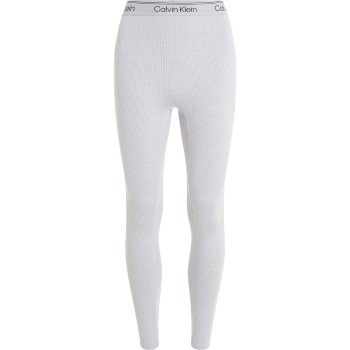 Se Calvin Klein Sport Ribbed 7/8 Leggins Lysegrå polyester Small Dame ved Timarco