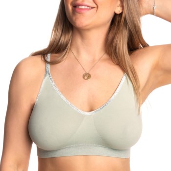 Missya Bh Lucia Glitter Bra Top Mintgrøn polyamid Small Dame