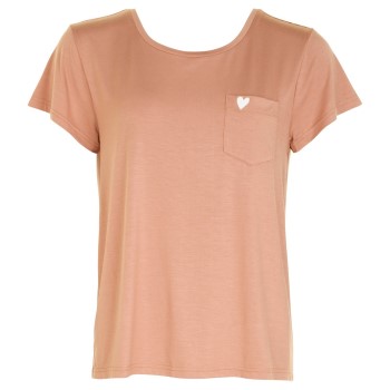 Se Missya Softness Modal T-shirt Brun modal Small Dame ved Timarco