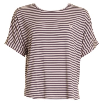 Missya Softness Stripe SS T-shirt Blomme modal Small Dame