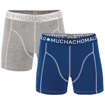 Muchachomalo 2P Cotton Stretch Basic Boxers Blå/Grå bomuld Large Herre