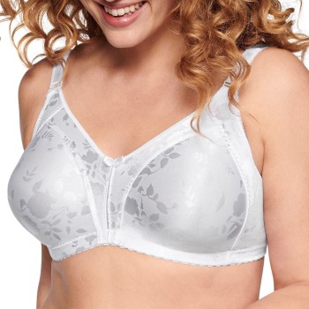 NATURANA Bh Heritage Minimizer Soft Bra Floral Hvid polyamid B 85 Dame