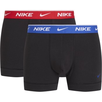 Nike 2P Everyday Cotton Stretch Trunk Sort/Blå bomuld Medium Herre