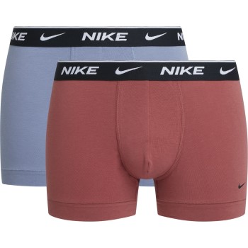 Nike 2P Everyday Cotton Stretch Trunk Rød/Lilla bomuld Small Herre