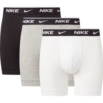 Nike 3P Everyday Essentials Cotton Stretch Boxer Sort/Grå bomuld Large Herre