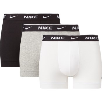 Nike 3P Everyday Essentials Cotton Stretch Trunk Sort/Grå bomuld Small Herre