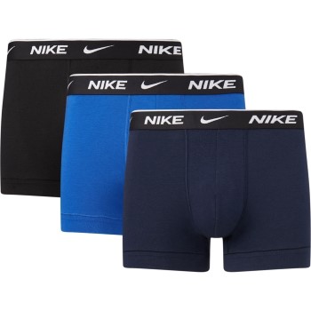 Nike 3P Everyday Essentials Cotton Stretch Trunk Sort/Blå bomuld Large Herre