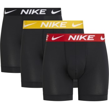 Nike 3P Everyday Essentials Micro Boxer Brief Sort/Rød polyester Large Herre