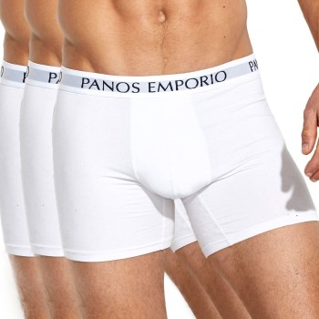 Panos Emporio 3P Base Bamboo Cotton Boxer Hvid Large Herre