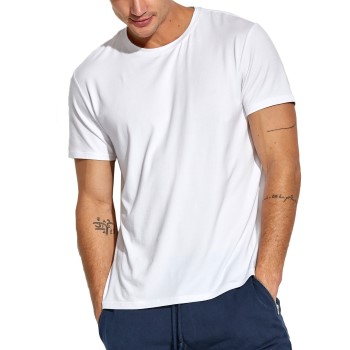 Se Panos Emporio Base Bamboo Tee Hvid XX-Large Herre ved Timarco