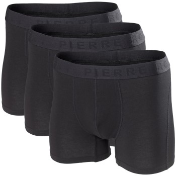 Pierre Robert 3P For Men Boxers Sort økologisk bomuld Large Herre