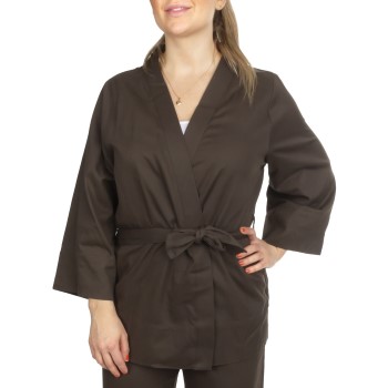 Se Pierre Robert X Jenny Skavlan Cotton Lounge Kimono Mørkgrøn  L/XL Dame ved Timarco