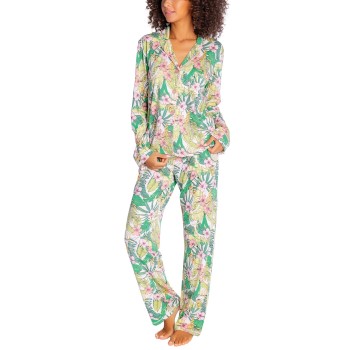 Se PJ Salvage Playful Prints Pyjama Grøn blomstret Medium Dame ved Timarco