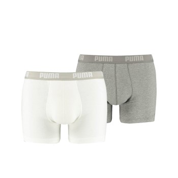 Puma 2P Basic Boxer Blå/Grå bomuld X-Large Herre