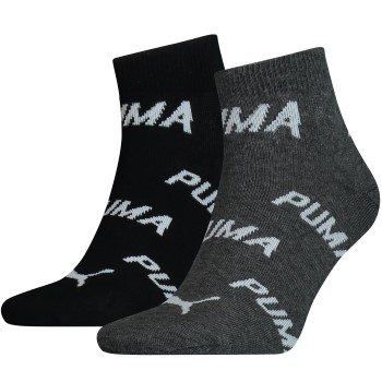 Puma Strømper 2P BWT Quarter Sock Sort/Grå Str 35/38