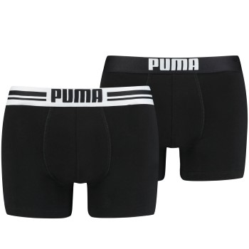 Puma 2P Everyday Placed Logo Boxer Sort bomuld Medium Herre