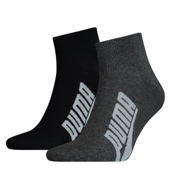 Puma Strømper 2P Lifestyle Quarter Sock Sort Str 35/38