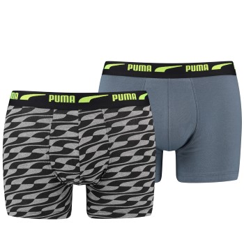 Puma 2P Men Formstrip Boxer Blå bomuld Large Herre