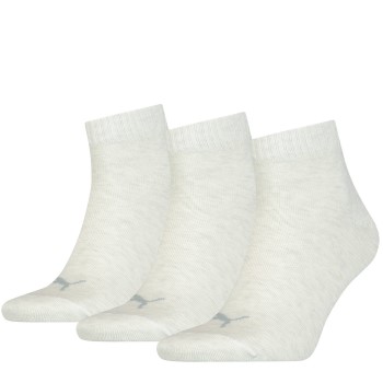 Puma Strømper 3P Quarter Socks Lysegrå Str 35/38