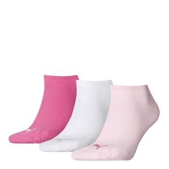 Puma Strømper 3P Sneaker Socks Rosa/Hvid Str 35/38