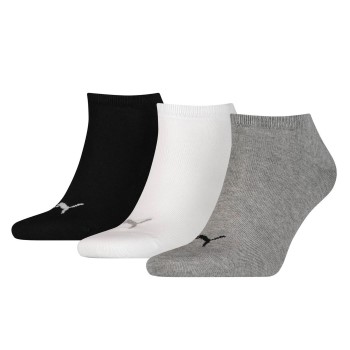 Puma Strømper 3P Sneaker Socks Sort/Grå Str 35/38