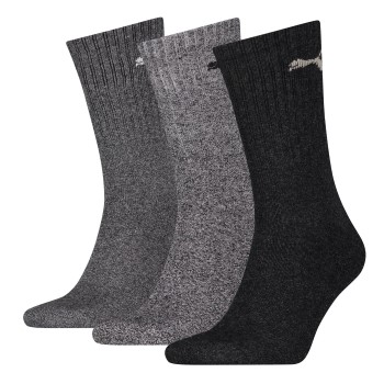 Puma Strømper 3P Sport Crew Socks Mørkgrå  Str 39/42