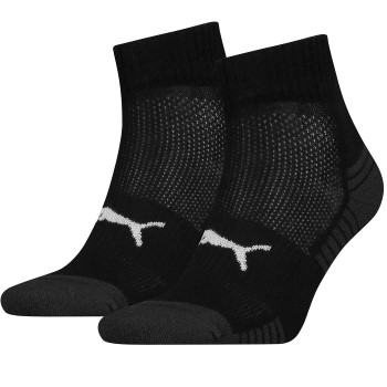 Puma Strømper 2P Sport Cushioned Quarter Socks Sort Str 43/46