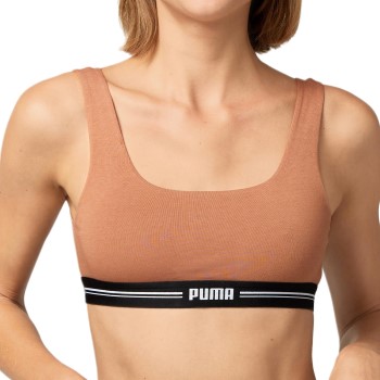 Puma Bh Women Scoop Neck Top Mokka økologisk bomuld Medium Dame