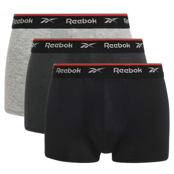 Reebok 3P Redgrave Sports Trunk Sort/Grå polyester Medium Herre