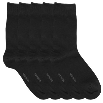 Resteröds Strømper 5P Bamboo Socks Sort Str 40/45 Herre