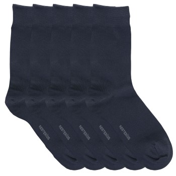 Resteröds Strømper 5P Bamboo Socks Marineblå Str 40/45 Herre