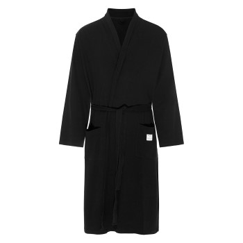 Se Resteröds Organic Cotton Bathrobe Sort økologisk bomuld S/M Herre ved Timarco