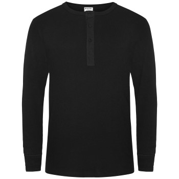 Se Resteröds Organic Cotton Grandpa Long Sleeve Sort økologisk bomuld Medium Herre ved Timarco