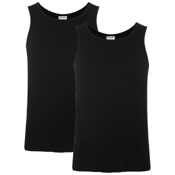 Se Resteröds 2P Organic Cotton Tank Top Slim Fit Sort økologisk bomuld Large Herre ved Timarco