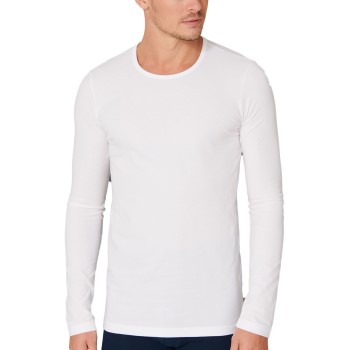 Se Schiesser 95-5 Organic Cotton Long Sleeve Shirt Hvid økologisk bomuld Medium Herre ved Timarco