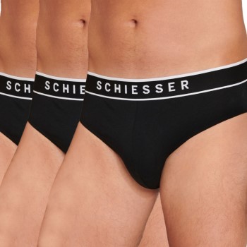 Schiesser 3P 95-5 Organic Cotton Rio Brief Sort bomuld Small Herre