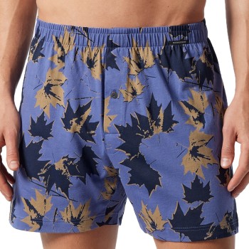 Schiesser 2P Fun Prints Boxer Shorts Lyseblå m Møns bomuld Large Herre