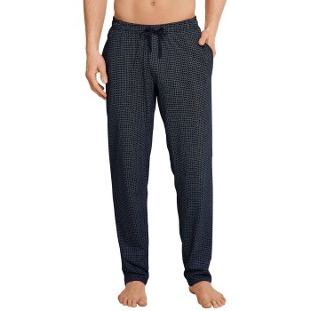 Se Schiesser Mix and Relax Jersey Lounge Pants Blå Mønster bomuld X-Large Herre ved Timarco