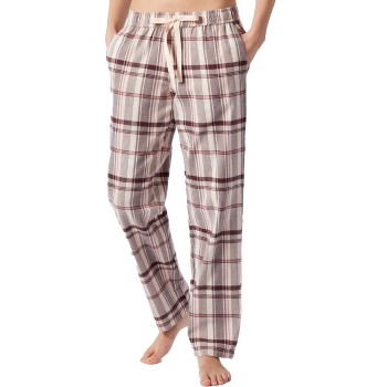 Schiesser Mix and Relax Long Flannel Pants Abrikos bomuld 42 Dame