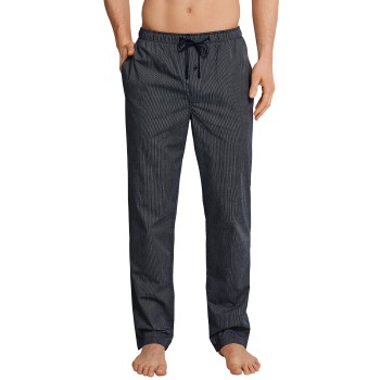 Schiesser Mix and Relax Woven Lounge Pants Mørkblå vævet bomuld Medium Herre