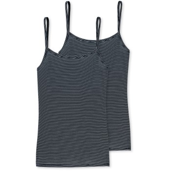 Se Schiesser 2P Modal Essentials Spaghetti Strap Tops Mørkblå 38 Dame ved Timarco