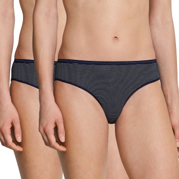 Schiesser Trusser 2P Modal Essentials Tai Briefs Mørkblå 42 Dame