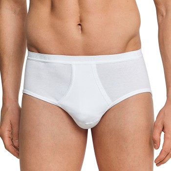 Schiesser Original Classics Fine Rib Sport Brief Hvid bomuld Small Herre