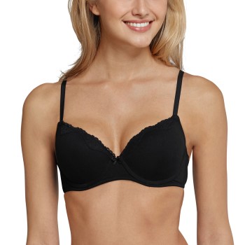 Schiesser Bh Pure Cotton Underwire Bra Sort bomuld A 75 Dame