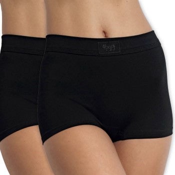 Sloggi Trusser 2P Double Comfort Shorts Sort bomuld 40 Dame