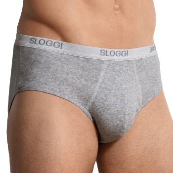 Sloggi 2P For Men Basic Midis Grå bomuld X-Large Herre