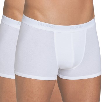 Sloggi 2P For Men Basic Short Hvid bomuld Small Herre