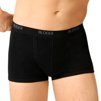 Sloggi For Men Basic Shorts Sort bomuld Medium Herre