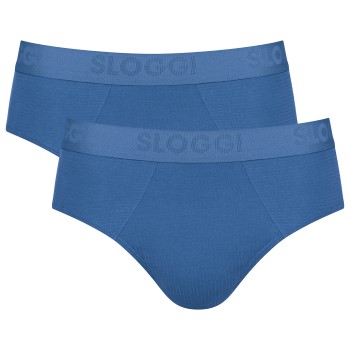 Sloggi 2P Men FREE Evolve Brief Blå økologisk bomuld Medium Herre