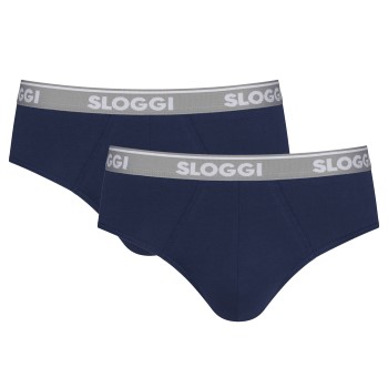 Sloggi 2P Men GO ABC Midi Brief Mørkblå bomuld Small Herre